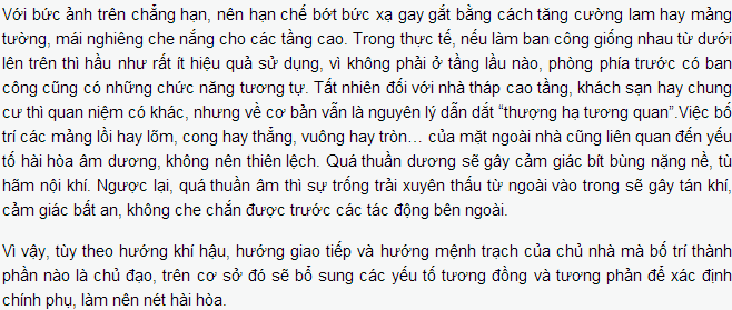 phuong phap xay mat tien hop phong thuy Mặt tiền ngôi nhà theo âm dương và ngoại cảnh