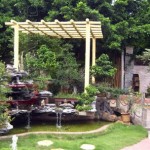 Cách bố trí nguồn nước, ngọn giả sơn trong sân vườn
